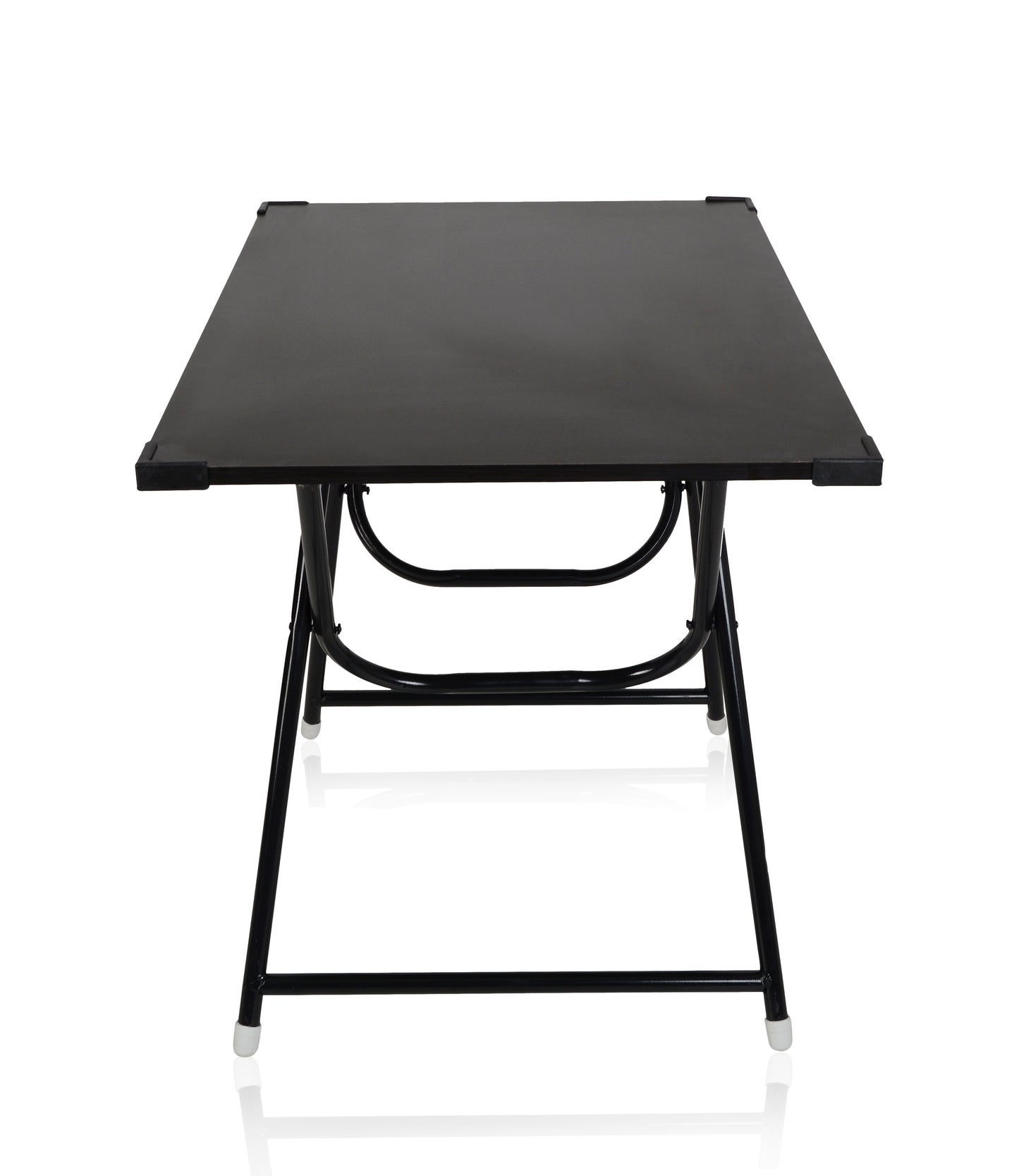 Indianarmar Multipurpose Study & Laptop Table for Work from Home – Engineered Wood Top, Portable Design, Black Plywood Surface, Powder-Coated Metal Legs, Compact Desk for Office & Home Use