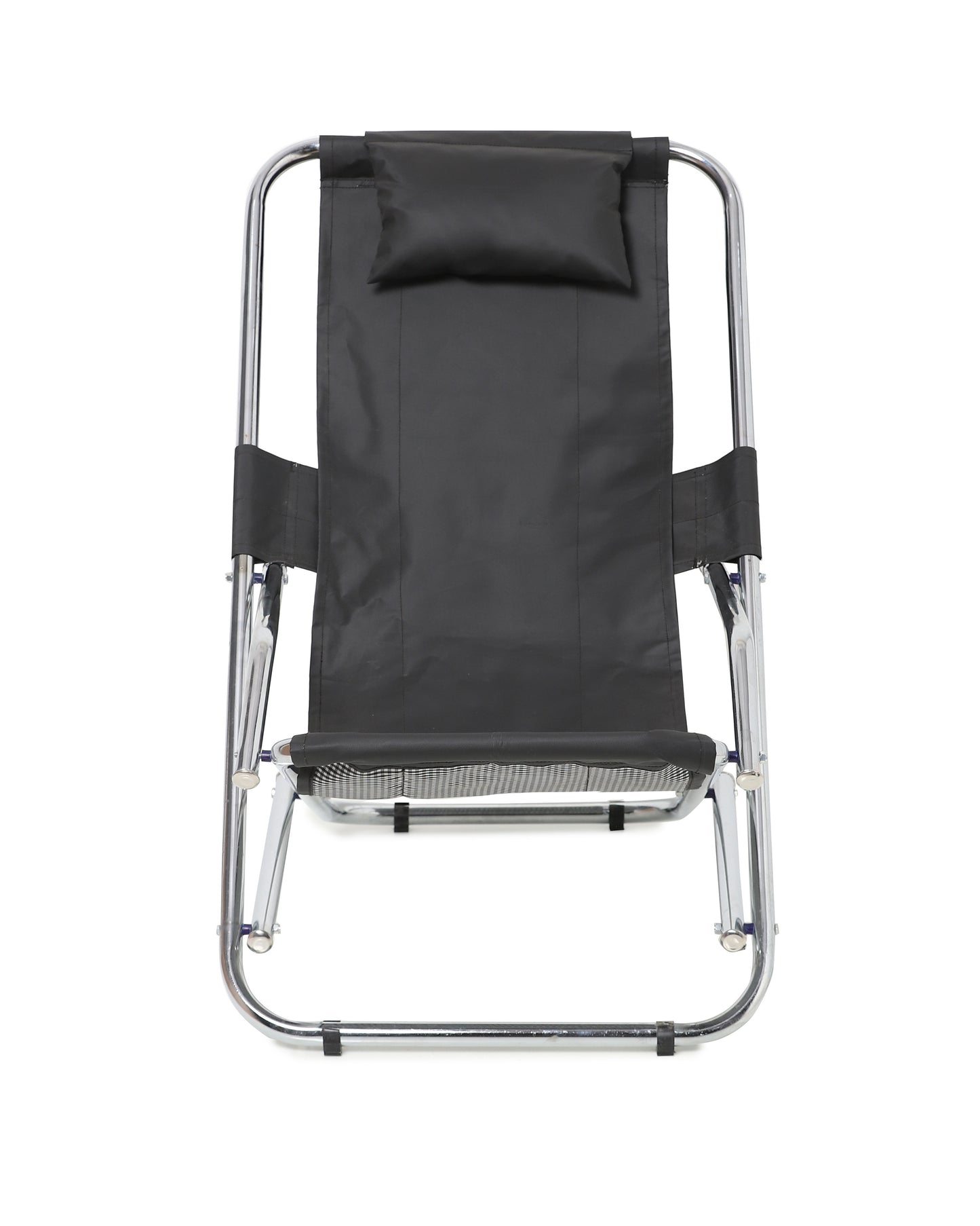 Indian armar Metal Folding Recliner Easy Chair with Arm Rest Comfortable & Relaxing |Portable for Garden Living Room Lounge Outdoor Camping (Black)