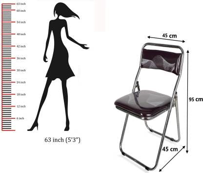 IndianArmar Metal Folding Chair with Back Cushion – Multipurpose & Comfortable