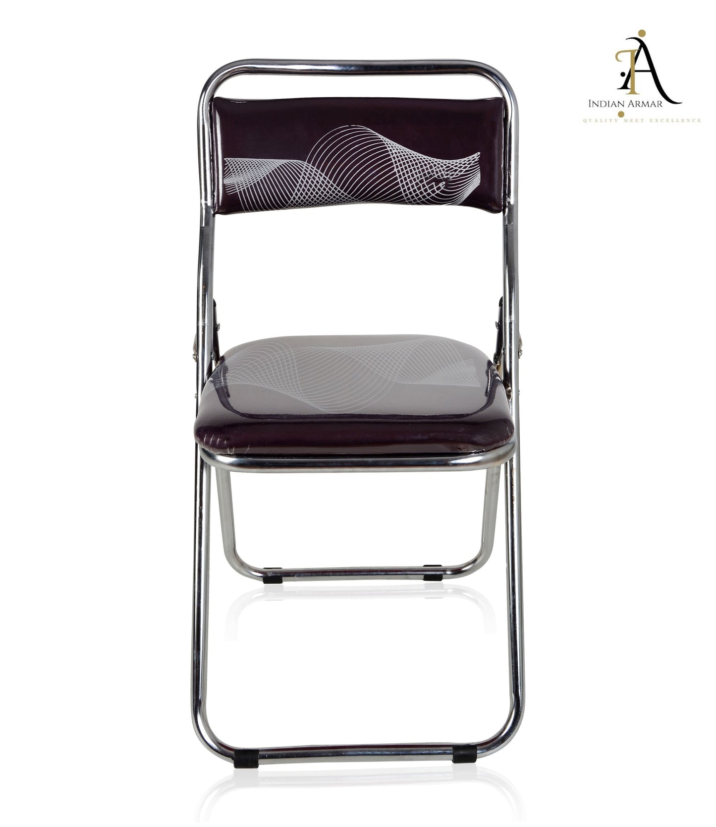 IndianArmar Metal Folding Chair with Back Cushion – Multipurpose & Comfortable