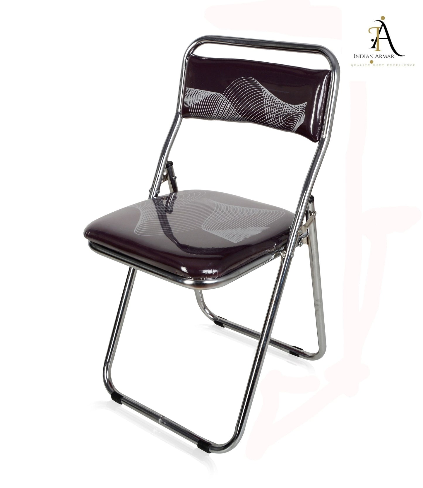 IndianArmar Metal Folding Chair with Back Cushion – Multipurpose & Comfortable