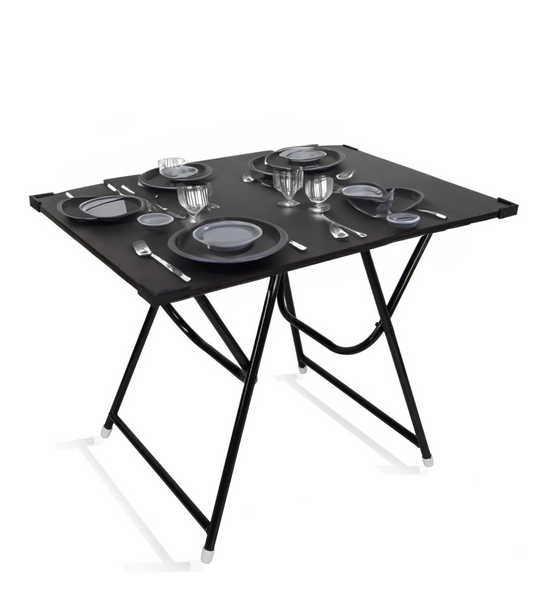 Indian Armar Engineered Wood 2 Seater Dining Table – Compact & Stylish for Modern Homes (Black)